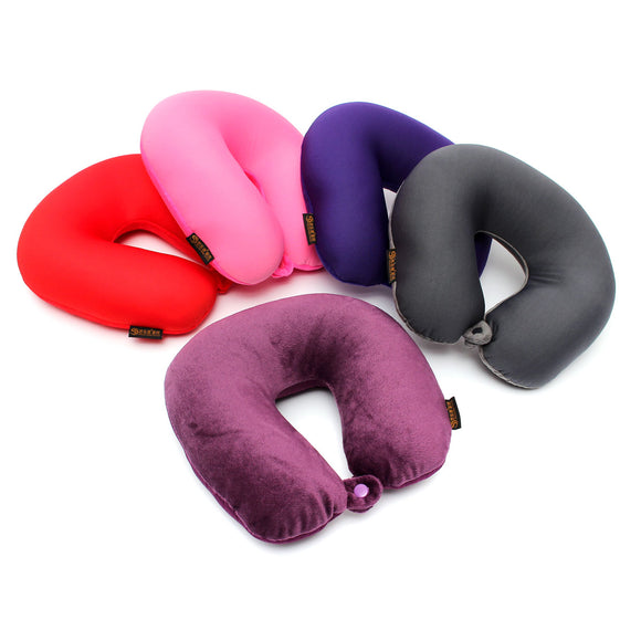 Memory Foam Particles U Shape Neck Head Rest Pillow Car Flight Travel Soft Nursing Cushion