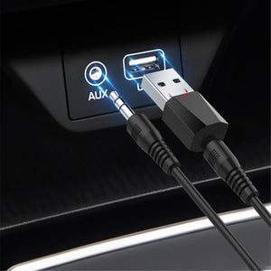 Bakeey 2 In 1 bluetooth 4.2 LED Indicator Mini USB 3.5mm AUX Audio Receiver Transmitter Adapter For Stereo Computer MP3 Player TV Car Radio Speaker