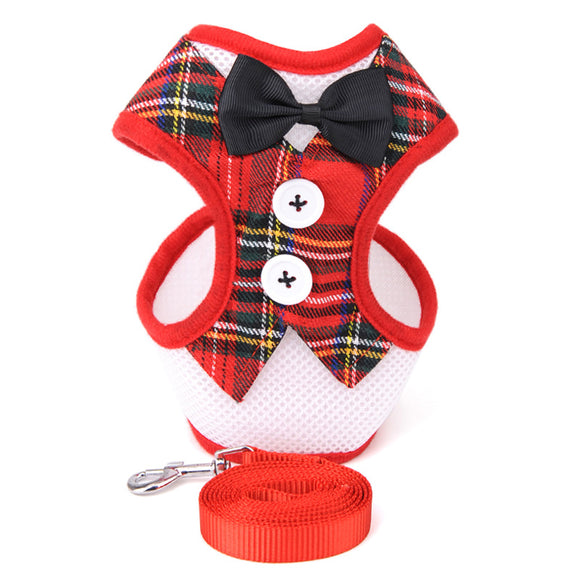 Dog collar Strap Small Dog Teddy Dogs Leads Evening Dress Bow Tie Cute Pet Soft Comfortable Leash