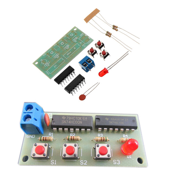 10pcs DIY Three Person Voter Module Kit DIY Electronic Production Kit 74HC00+74HC10