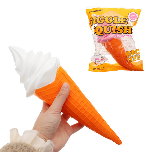 GiggleBread Ice Cream Squishy Cone Jumbo 29.5*9.5cm Slow Rising With Packaging Collection Gift Soft Toy