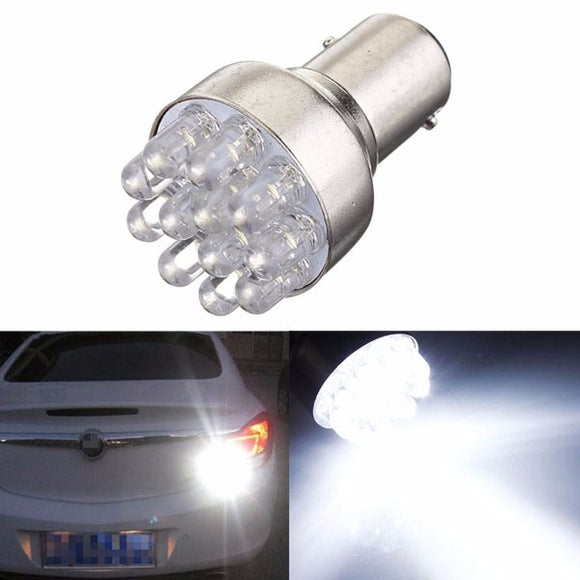 1Pcs 0.8W 1157 BAY15D 12 LED Car Brake Turn Stop Tail Lights Lamp Bulb DC 12V White