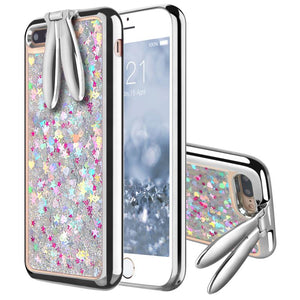 Bakeey Rabbit Ears Bracket Glitter Quicksand Dynamic Liquid Plating TPU Case for iPhone 7Plus 5.5''
