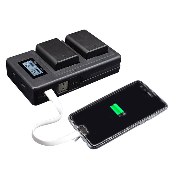 Palo FW50-C USB Rechargeable Battery Charger Mobile Phone Power Bank for NP-FW50 DSLR Camera Battery