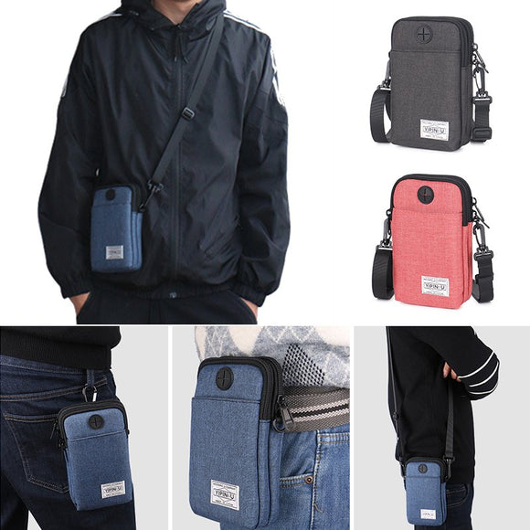 Universal Outdoor Hiking Three Layers Waterproof Crossbody Waist Bag for Xiaomi Mobile Phone