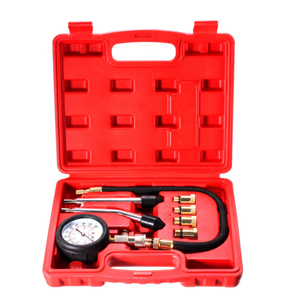 Automotive Petrol Engine Compression Tester Test Kit Gauge Car Motorcycle Tool