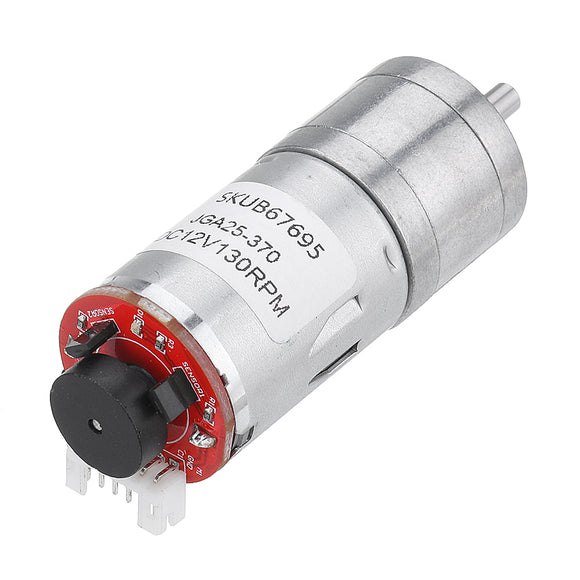 Machifit 25GA370 DC 12V Micro Gear Reduction Motor with Encoder Speed Dial Reducer