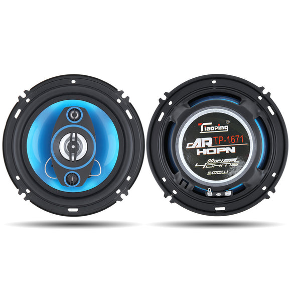 2PCS 6 Inch 500W 2 Way Universal Car Coaxial Speaker Loudspeaker Auto Audio Stereo Full Range Frequency Hifi Loud Speaker