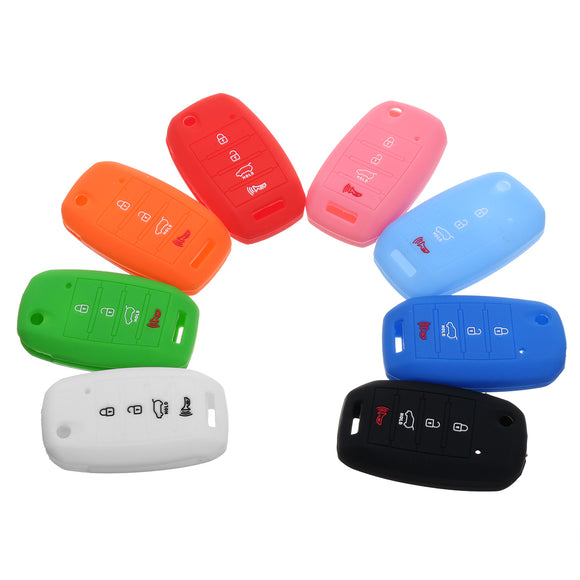 Car 4 Buttons Remote Key Cover Multicolor For KIA