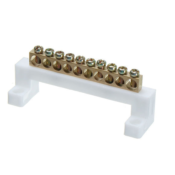 10 Positions Electric Cable Connector Terminal  Barrier Strip Block Bar with  Screws
