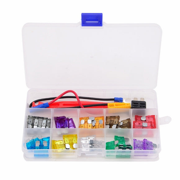 Car Fuse Collector Assorted Auto Replacement Fuses Regular Size Blade Tool Storage Box
