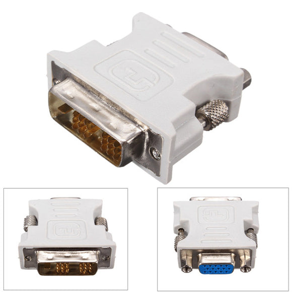 DVI-D (18+1) Dual Link Male to VGA HD15 Female Adapter Converter for PC Laptop