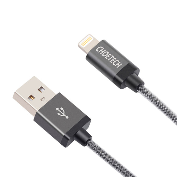 CHOETECH 3.3ft/1m Nylon Braided Data Transmission Charging Cable with MFi Certified For iPhone iPad