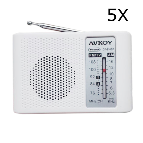 5Pcs DIY Portable AM FM Radio Kit 76-108MHZ 525-1605KHZ For Electronic Teaching Learning