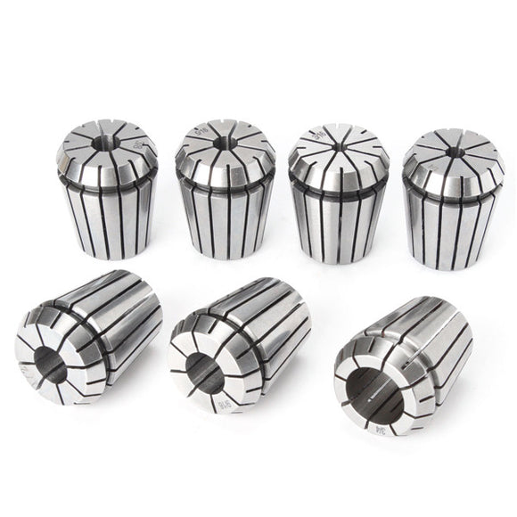 7pcs ER32 3/16 to 3/4 Inch Spring Collet Set Chuck Collet For CNC Milling Lathe Tool