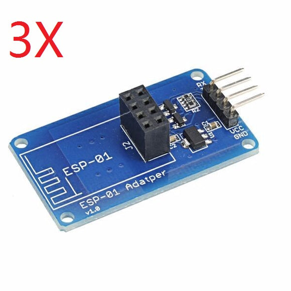 3Pcs Geekcreit ESP8266 Serial Wi-Fi Wireless ESP-01 Adapter Module 3.3V 5V Compatible For Arduino