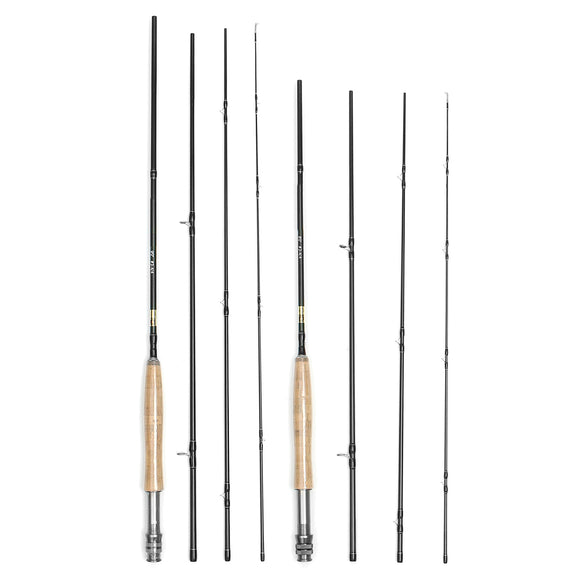 2.4/2.7m Carbon Fly Fishing Rod 4 Sections 3/4 Line Medium-Fast Action Fly Fishing Pole Freshwater