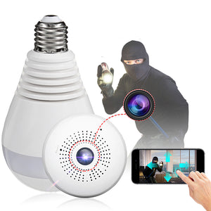 E27 360 Panoramic 1080P IR Camera Light Bulb Wifi Fisheye CCTV Security Camera