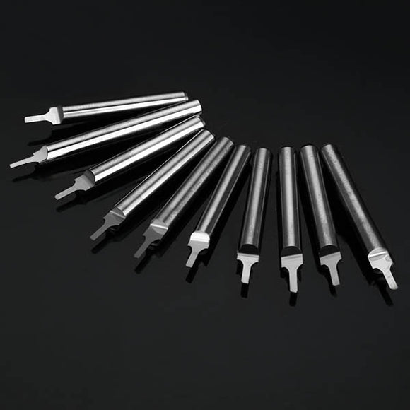 10pcs 1.0x3mm 3.175mm Shank Tungsten Steel Milling Cutter Engraving Bits