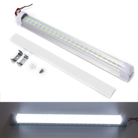 12V 72LED Interior Light Strip Bar Dome Lamp For Car Van Bus Caravan