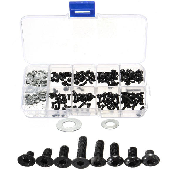 180pcs 1/10 HSP Remote Control Car High Strength Assorted Screws Box Repair Accessories