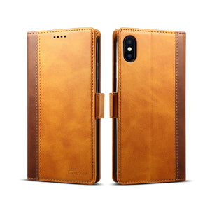 Bakeey Hybrid Color Wallet Card Sots Kickstand Protective Case For iPhone XS Max