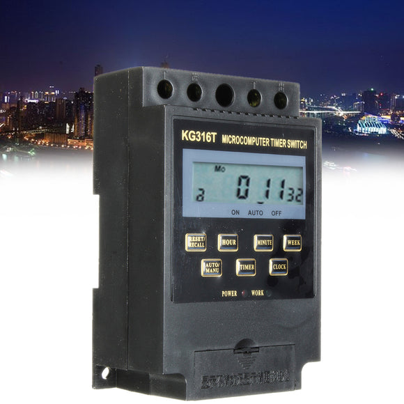 KG316T 220V LCD Microcomputer Power Supply Timer Switch Programmable Controller