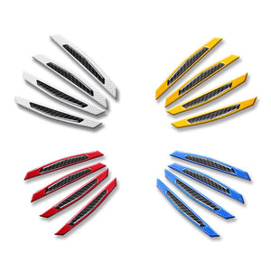 Car Door Edge Protector Anti-Scratch Reflective Warning Sticker Strips Carbon Fibre 4Pcs