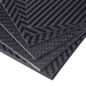 100x250x(0.5-5)mm Black Matte Twill Carbon Fiber Plate Sheet Board Weave Carbon Fiber Pannel Various Thickness