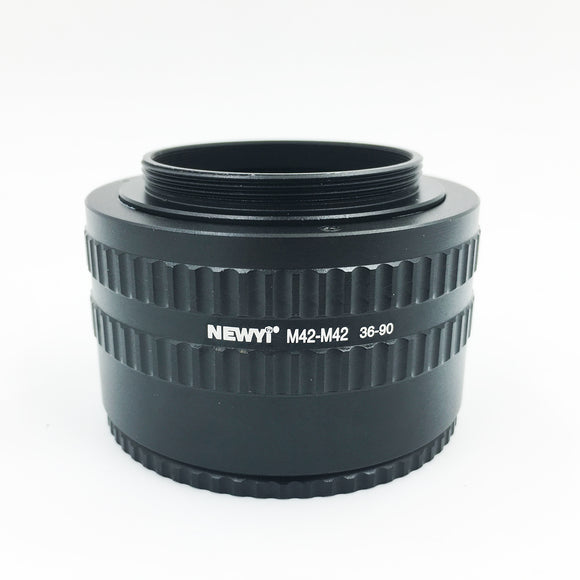 NEWYI M42-M42 Mount Lens Adjustable Focusing Helicoid 36-90Mm Macro Extension Adapter Tube Ring