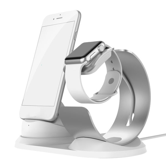 2 In 1 Aluminum Alloy Charging Dock Station Phone Holder Watch Holder For iPhone/Apple Watch
