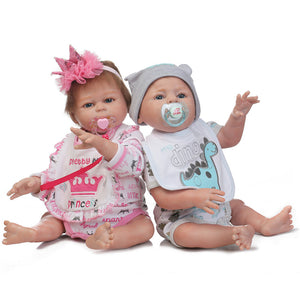 19.5 Handmade Silicone Reborn Boy Body Lovely Dolls Newborn Baby Vinyl Toys"