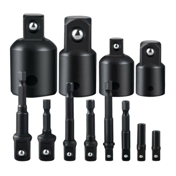 Drillpro 7pcs/12pcs Ratchet Wrench Socket Adapter Set Drive Socket Reducer Air Impact Adapter Wrench Extensor Rod