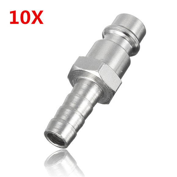 10Pcs 1/4 BSP Hose Adapter Plug Compressed Air Coupling Quick Connector 8mm