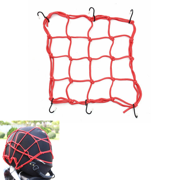 30 x 30cm 6 Hook Motorcycle Luggage Elastic Net Motor Bike Bike Cargo Bungee Cord