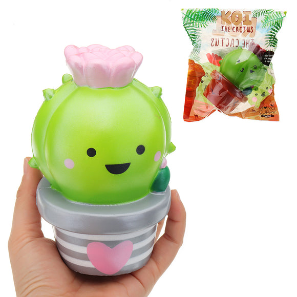 Momocuppy Cactus Flower Pot Squishy 18cm Slow Rising With Packaging Collection Gift Soft Toy