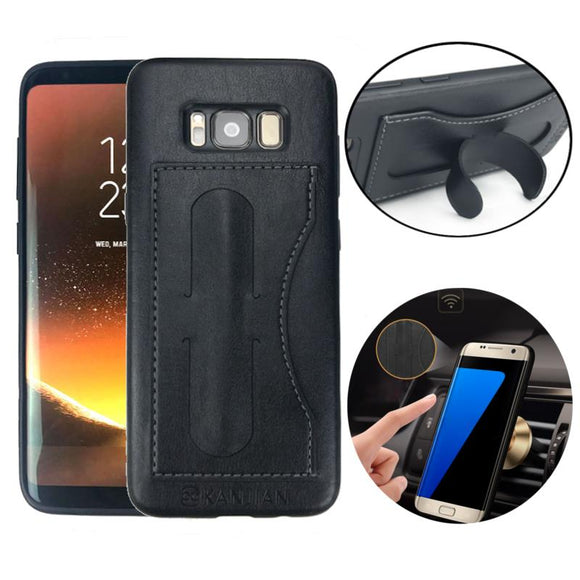 Bakeey PU Leather Kickstand Card Slot Magnetic Cover Case for Samsung Galaxy S8 5.8 Inch