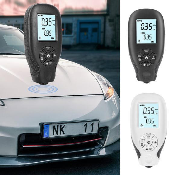 HW300 Digital Thickness Gauge Meter Ultrasonic Film Mini Car Coating Measuring Tools with Backlight LCD Display