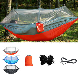 Outdoor Double 2 People Hammock Camping Tent Hanging Swing Bed With Mosquito Net