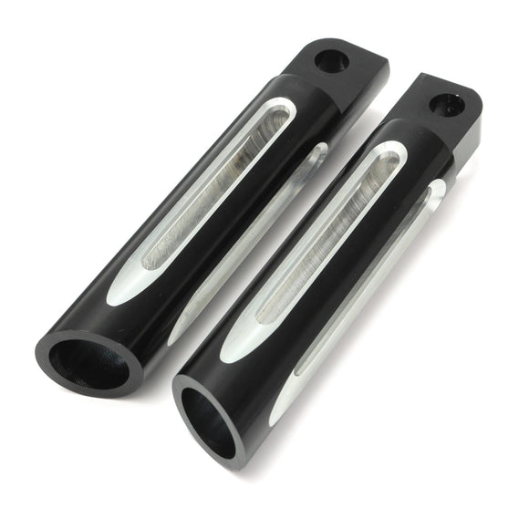 Aluminum Foot Pegs Footrest For Harley Touring Sportster Dyna Softail Black