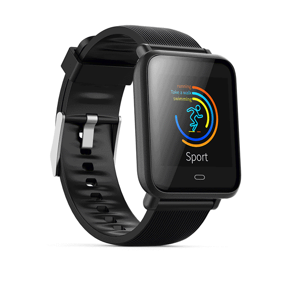 Bakeey Q9 Continuous HR Blood Pressure Monitor Multi-sport Mode Color Dials IP67 Smart Watch