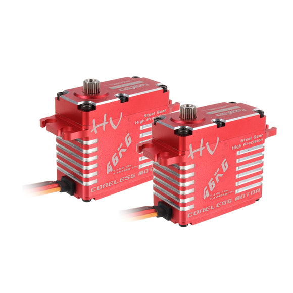 2PCS Racerstar CLS7346HV 180 46KG Coreless Matel Gear Digital Servo For RC Airplane Car Robot