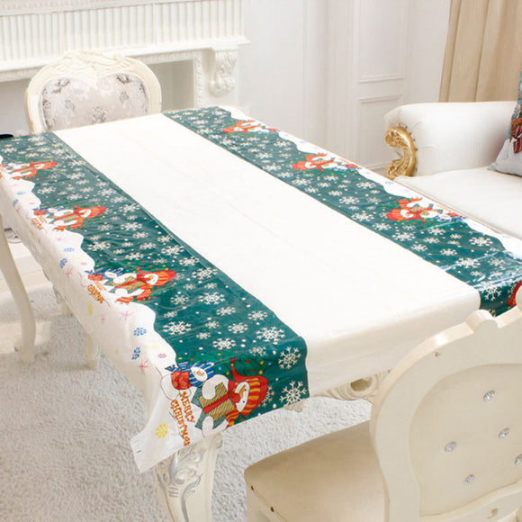 1PC 110x180cm Rectangular Disposable Table Cloth Christmas Tablecloth Printed Table Cover New Year