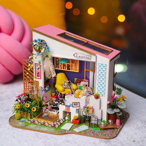 Robotime DG11 Lily's Porch DIY Doll House 27*23*22CM With Miniature Furniture Gift Decor Collection