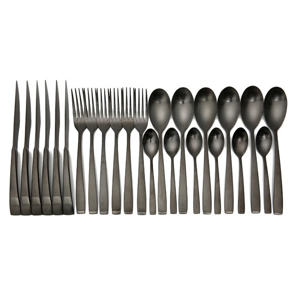 KCASA KC-ST004 High-end Stainless Steel 24 Pieces Flatware Set Dinnerware Set