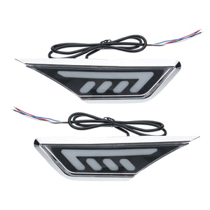 2pcs Yellow White LED Car Leaf Board Side Marker Lights Lamps for Honda Civic 10th 16-17