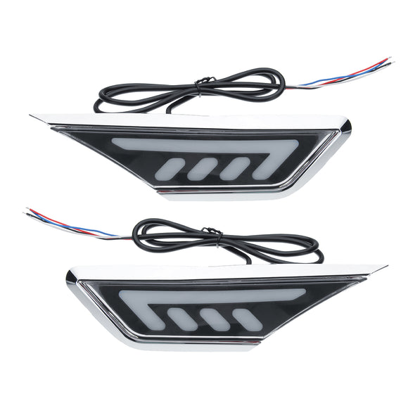 2pcs Yellow White LED Car Leaf Board Side Marker Lights Lamps for Honda Civic 10th 16-17