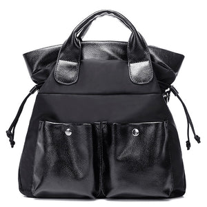 Women Nylon Large Capacity Handbag Casual Contrast Color Shoulder Crossbody Bag