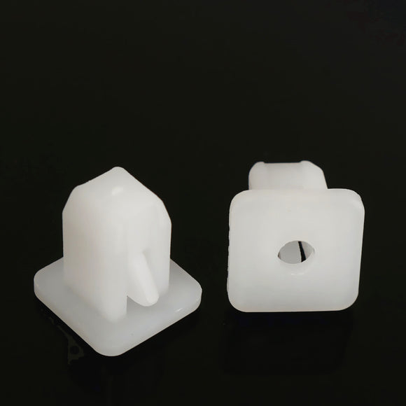 100pcs White Plastic Bumper Fixing Clips Rivets Button