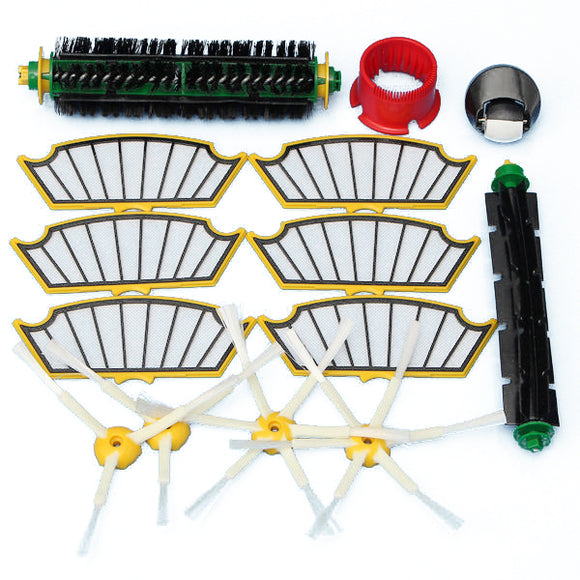 14Pcs Vacuum Cleaner Accessories Kit Filters and Brushes for IRobot Roomba 500 Series 510 530 540 55